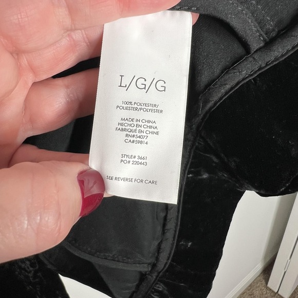 cabi Blazer Womens Large Black Crushed Velvet Single Button Lined Style 3661 - Picture 8 of 10